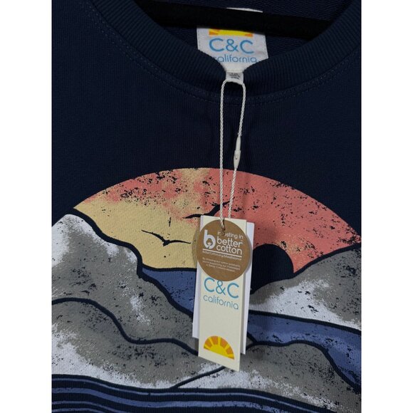 C&C California Women's 1X Navy Sweatshirt with Graphic Print - Picture 5 of 12